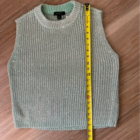 Ann Taylor Studio Collection Sleeveless Sweater – Size L blue sequin sparkle - Picture 4 of 6